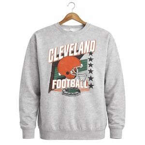 Cleveland Football Sweatshirt XXL GV Art + Design Grey‎ Crewneck Vintage Style